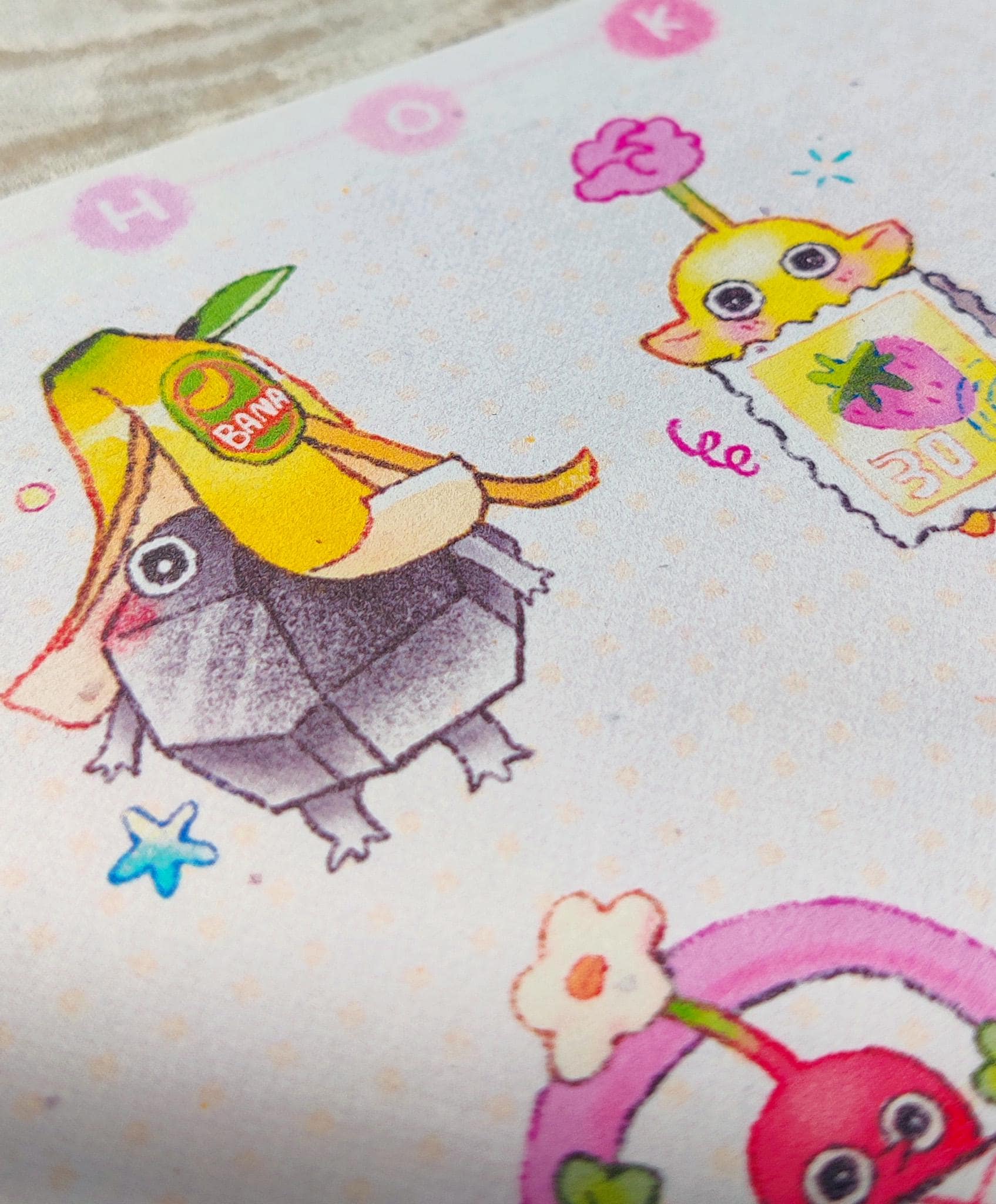 Pikmin Collection Large Textured Art Print – 𝒉𝒐𝒌𝒆𝒊𝒊𝒑𝒐𝒌𝒆𝒊𝒊