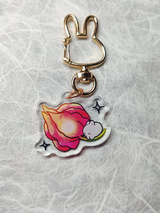 Cute Acrylic Keychain - Bunny Goose Berry