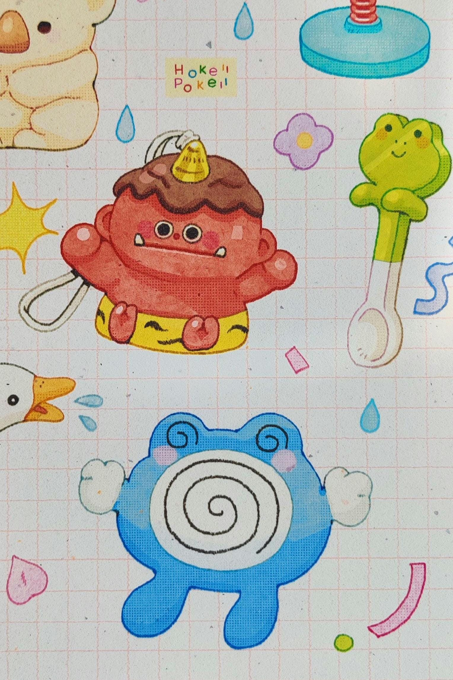 Whimsical Knick Knacks Art Print, Pastel Decor (8.5" x 11")