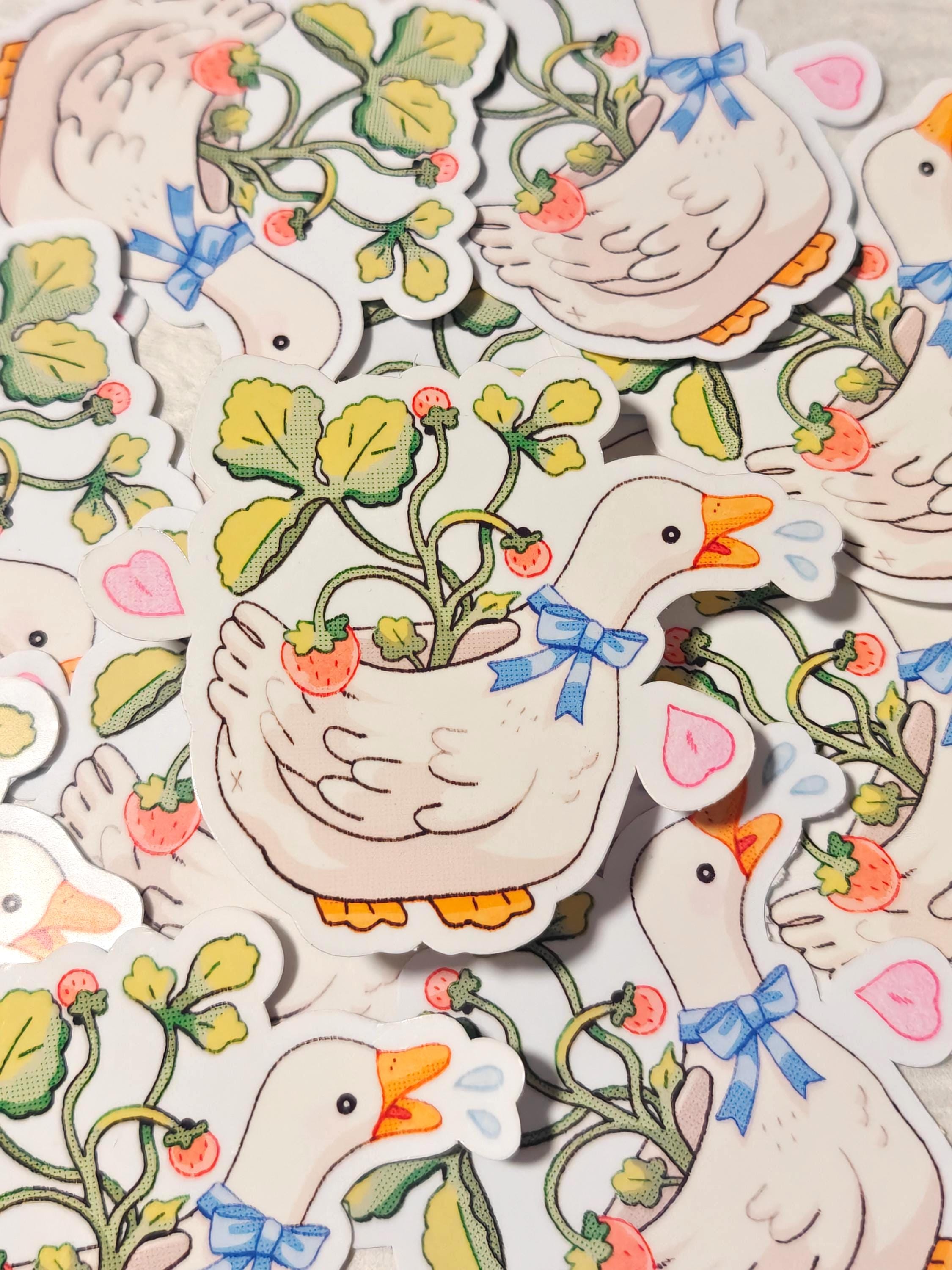 Glossy Goose Berry Vinyl Sticker