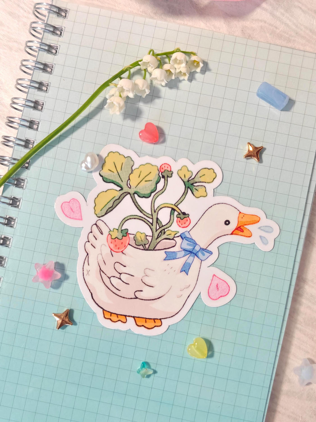 Glossy Goose Berry Vinyl Sticker