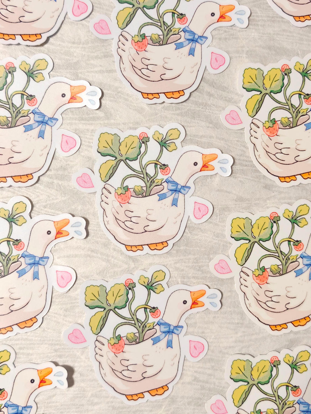 Glossy Goose Berry Vinyl Sticker