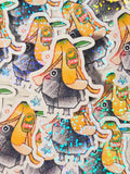 Holographic Rock Pikmin Vinyl Sticker - Banana