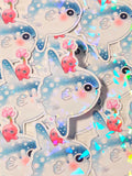 Holographic Red Pikmin Vinyl Sticker ~  Mola Mola