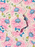 Holographic Blue Pikmin Vinyl Sticker ~ Rose