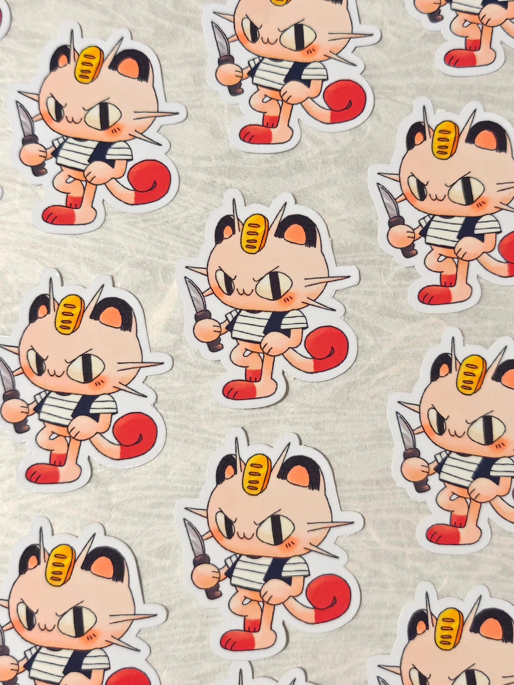 Glossy Pocket Friends Vinyl Sticker ~ Meowth