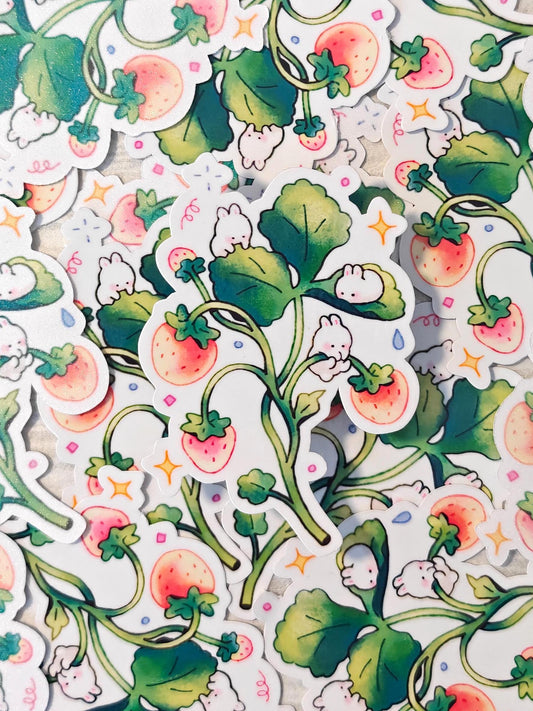 Strawberry Bunny Sticker