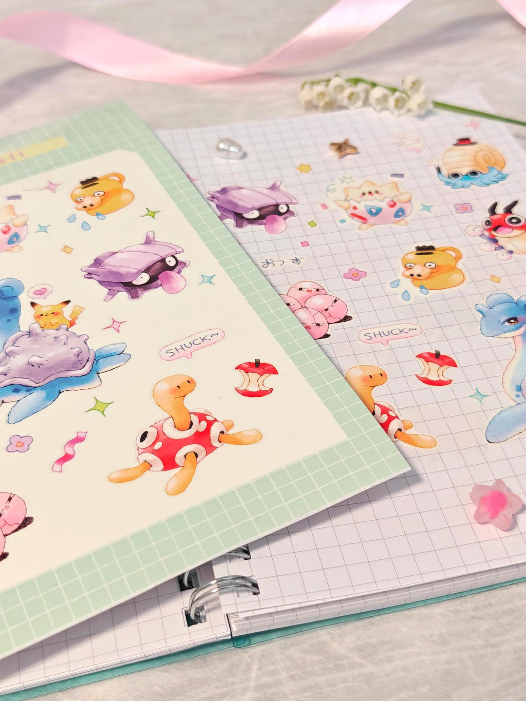 Glossy Pokemon Vinyl Die-Cut Sticker Sheet