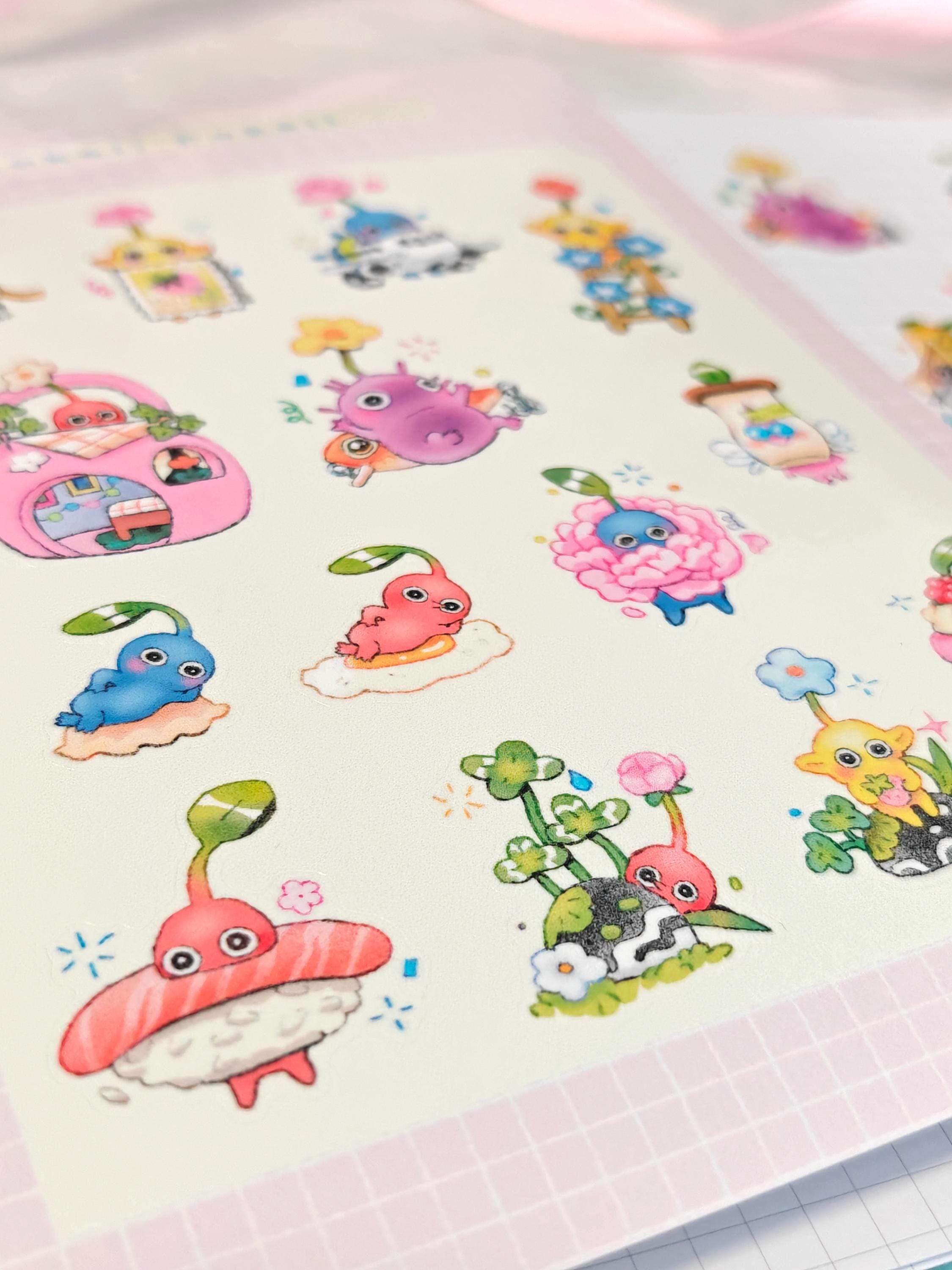 Glossy Pikmin Vinyl Die-Cut Sticker Sheet