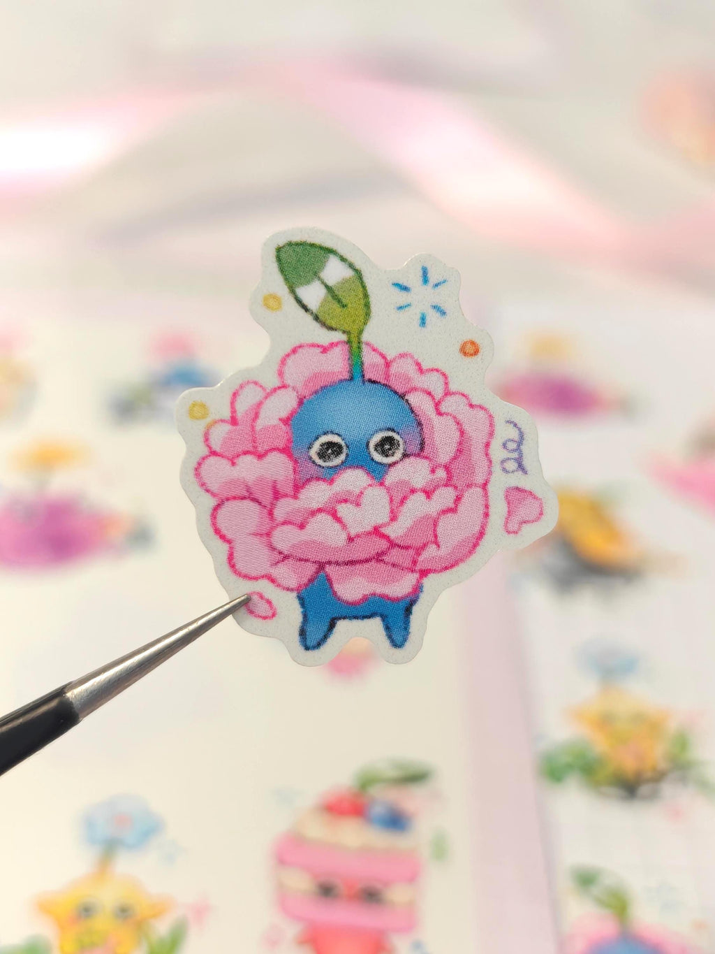 Glossy Pikmin Vinyl Die-Cut Sticker Sheet