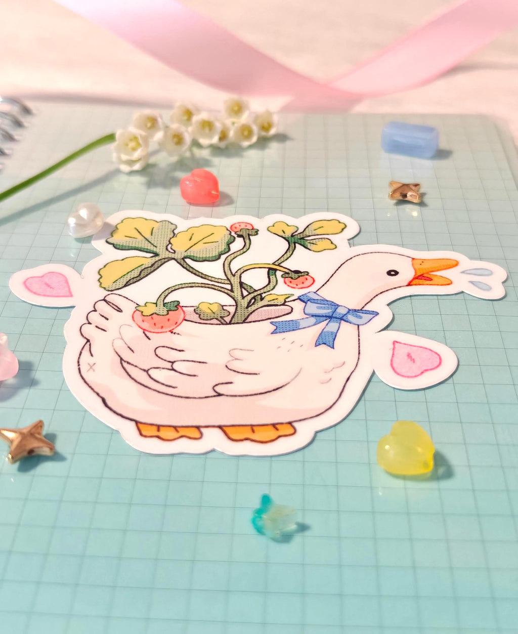 Glossy Goose Berry Vinyl Sticker