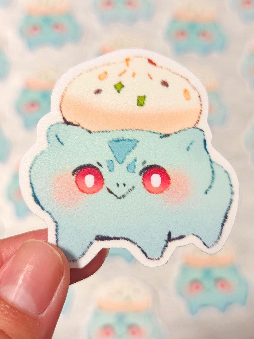 Glossy Pocket Friends Vinyl Sticker ~ Bulbasaur Bao