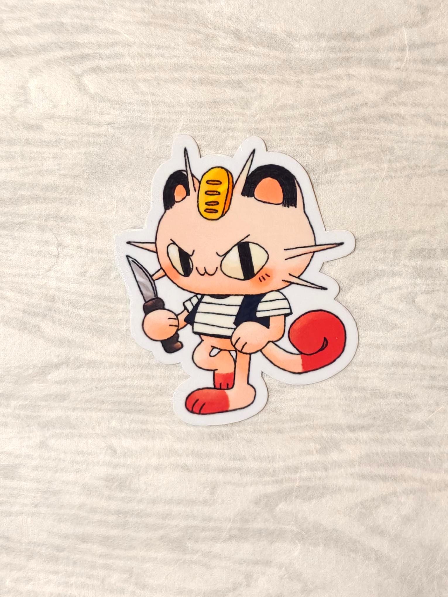 Glossy Pocket Friends Vinyl Sticker ~ Meowth