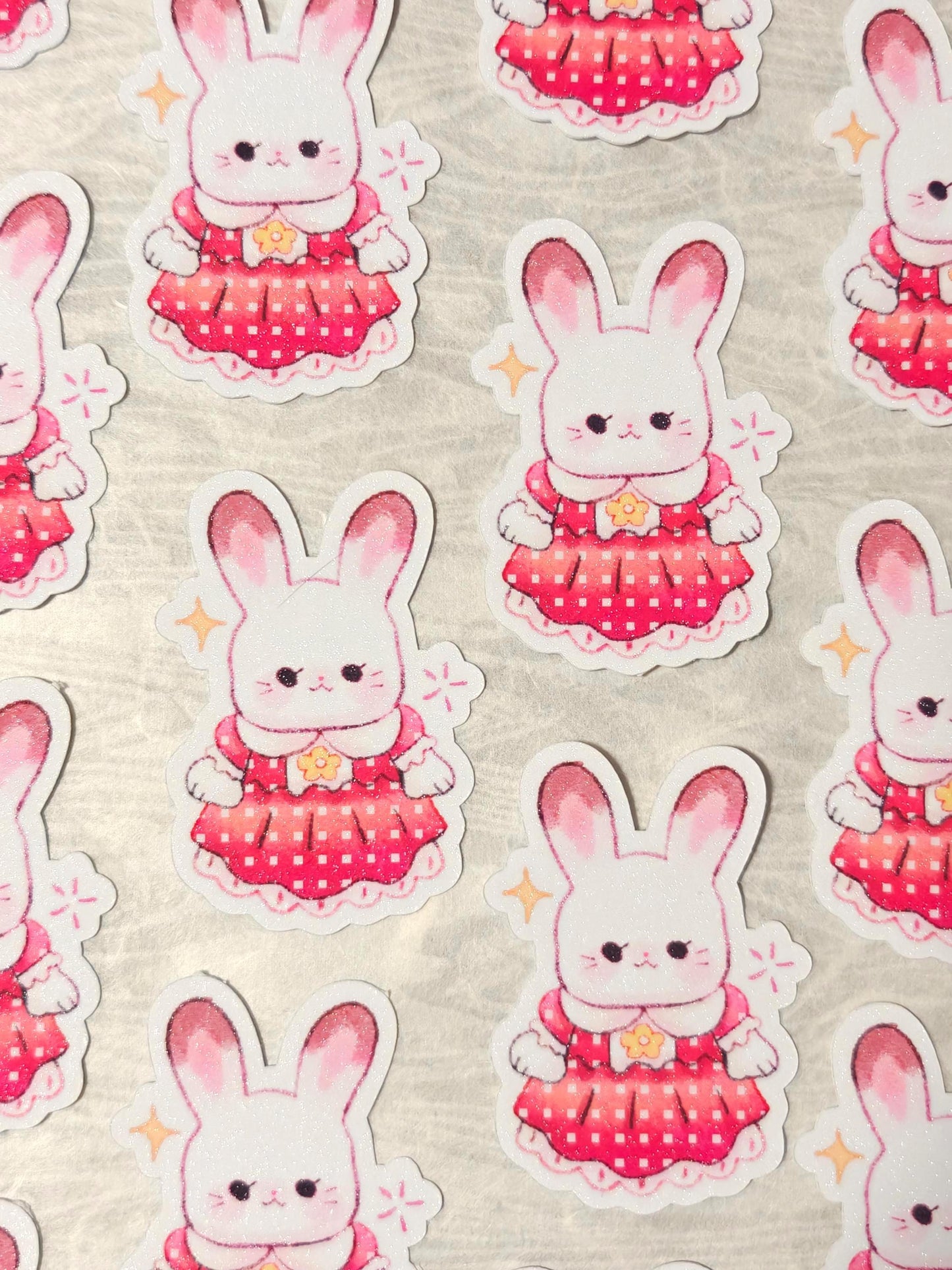 Calico Critter Bunny Sticker - Frosted Vinyl Waterproof Decal