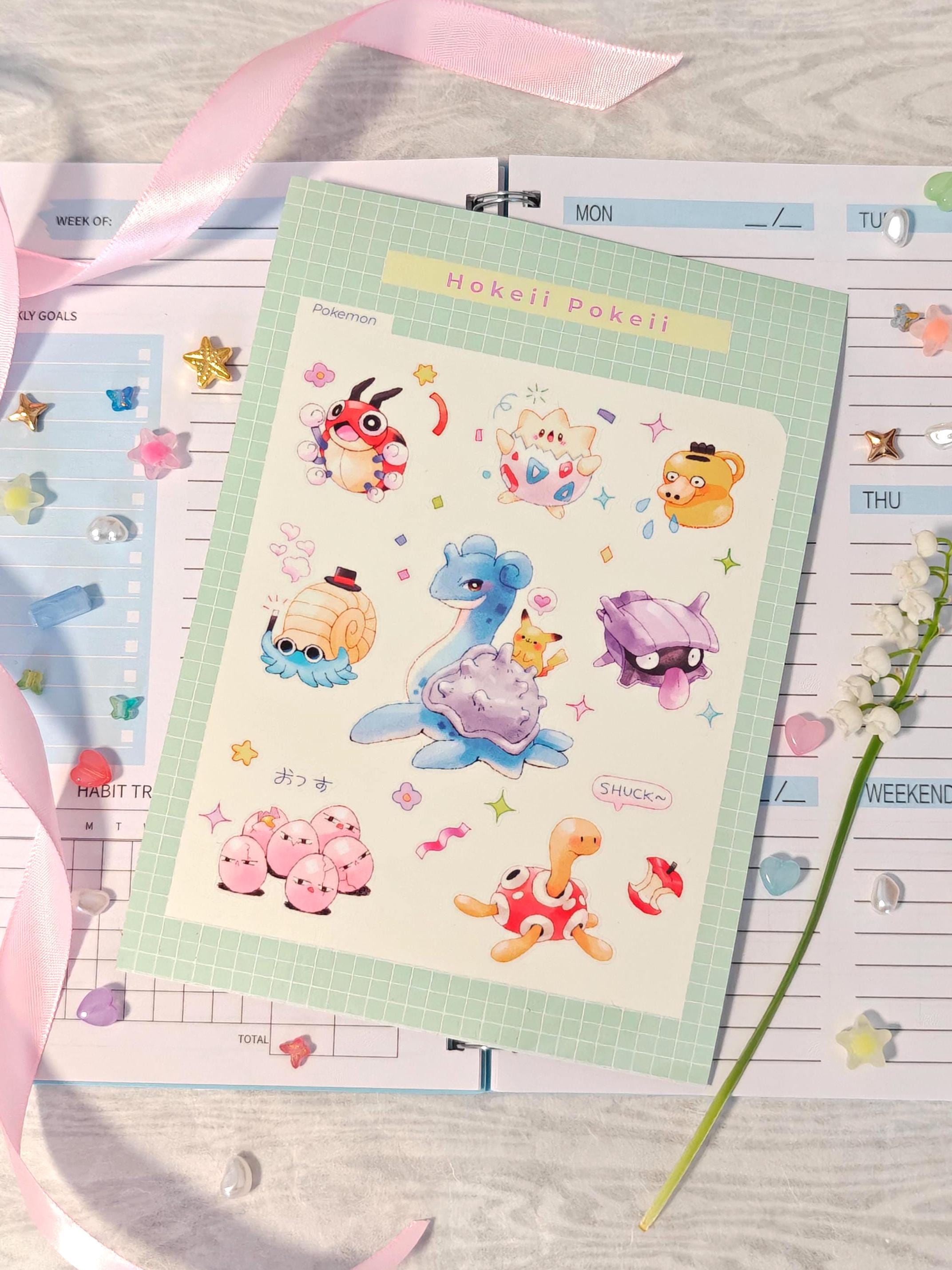 Glossy Pokemon Vinyl Die-Cut Sticker Sheet