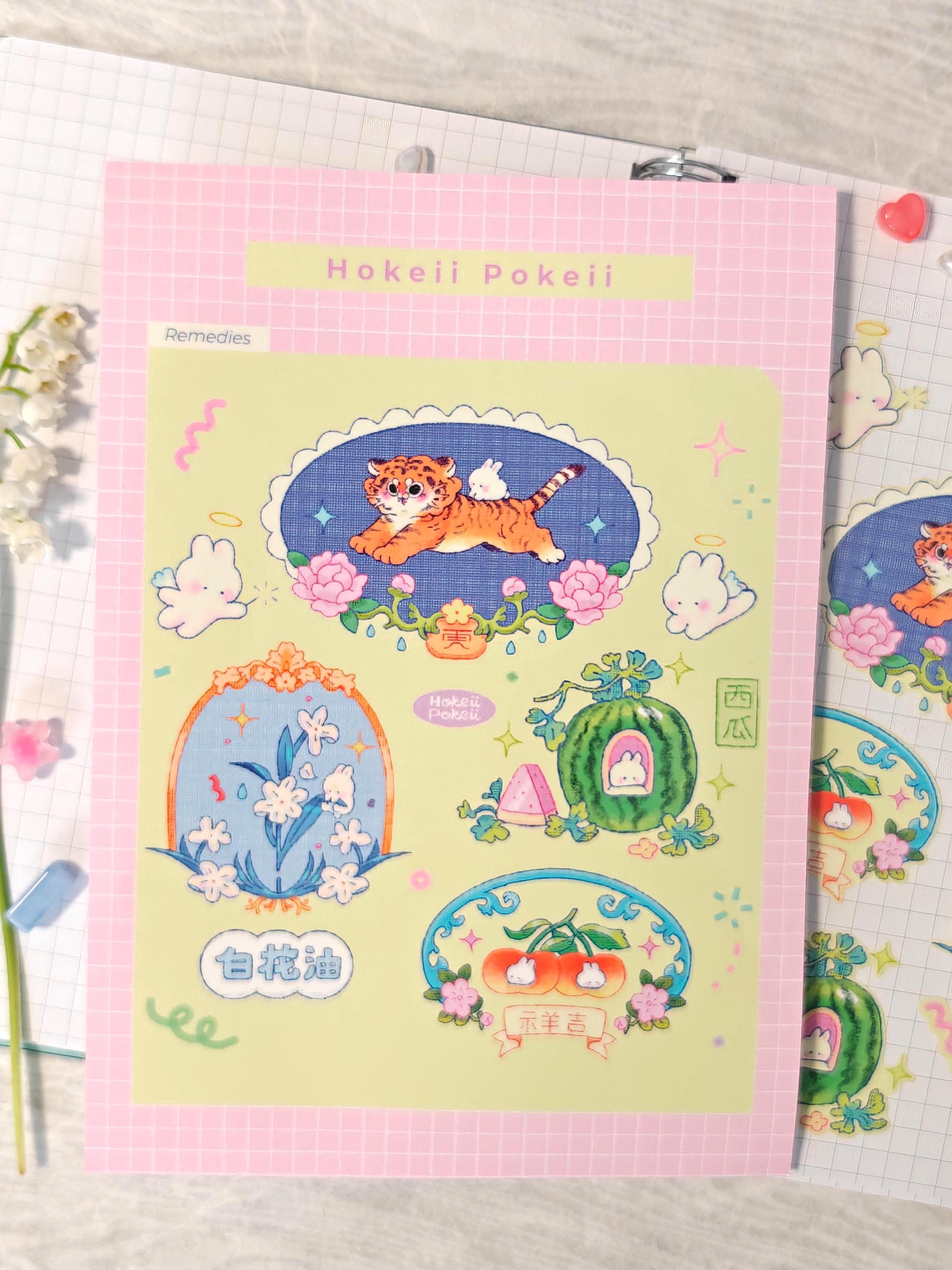Glossy Chinese Remedies Vinyl Die-Cut Sticker Sheet