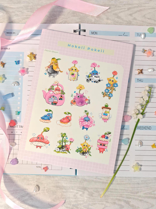 Super Cute Sticker Sheet - Pikmin Bloom