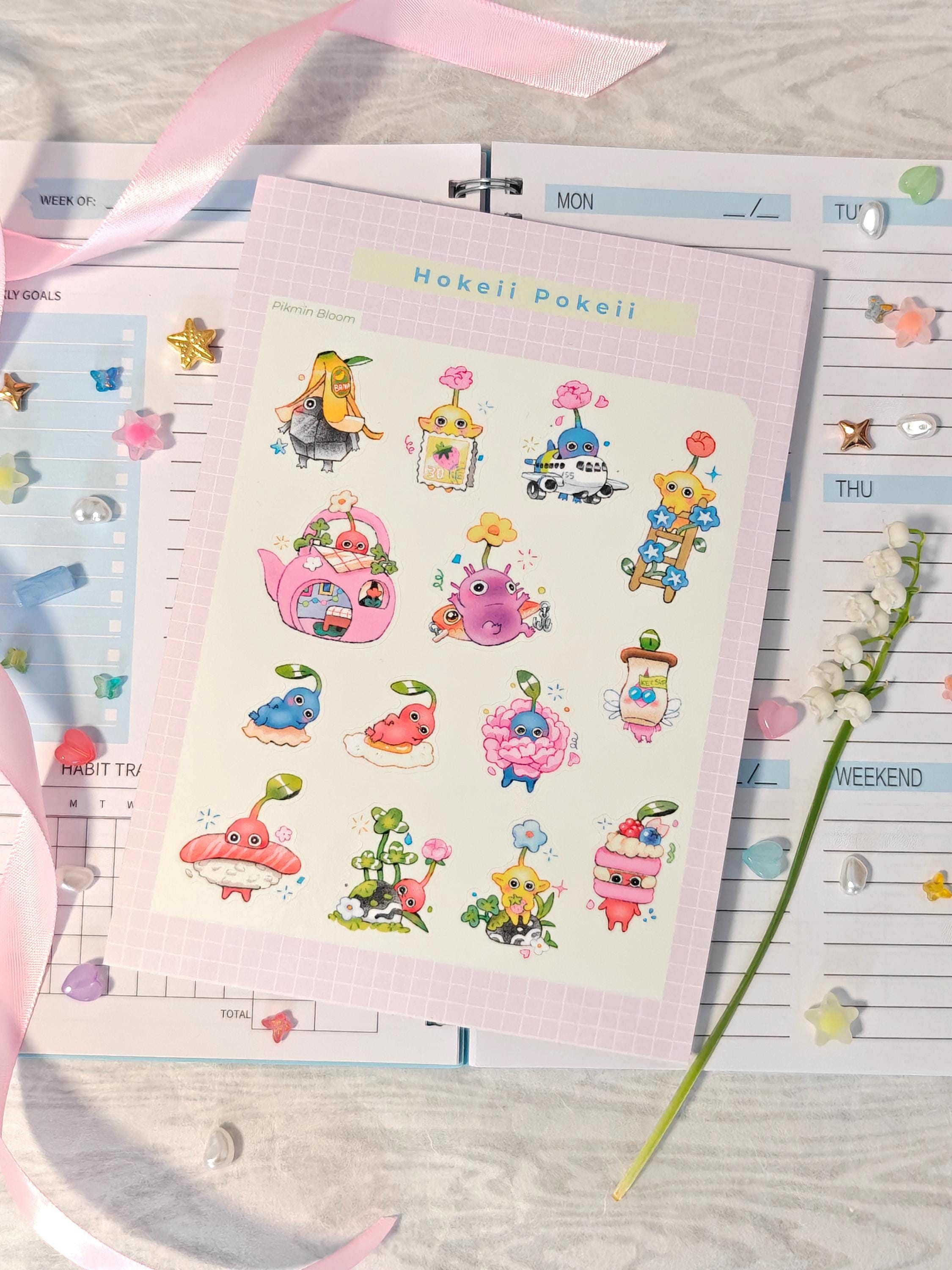 Glossy Pikmin Vinyl Die-Cut Sticker Sheet