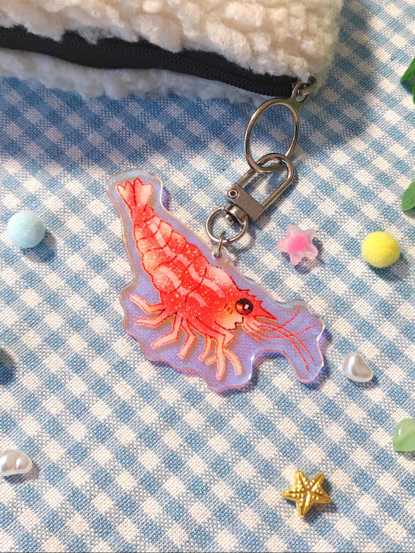Cute Acrylic Keychain - Shrimp