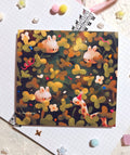 Satin Bunny Party Mini Textured Art Print