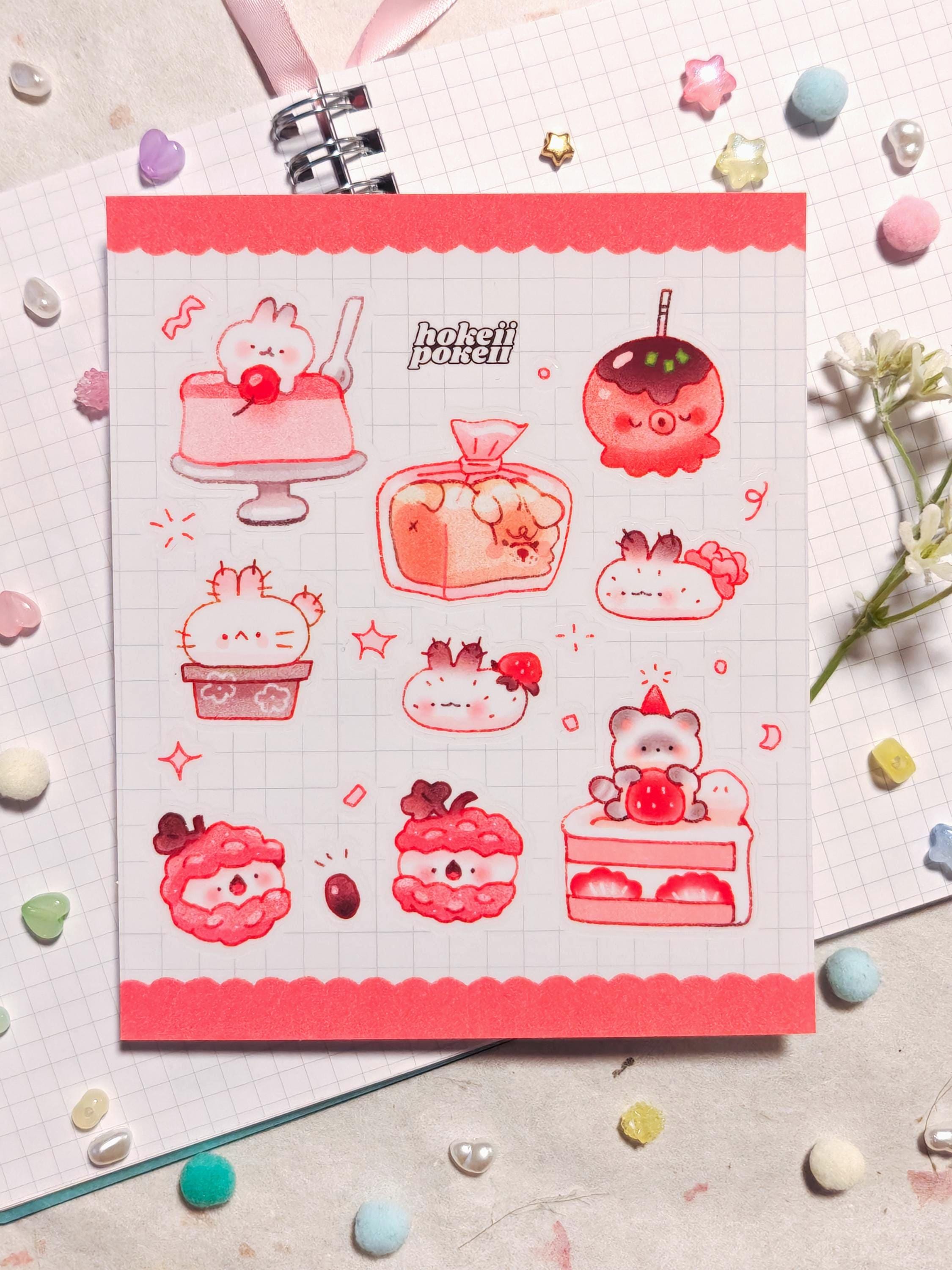 Transparent Munchie Friends Vinyl Die-Cut Glossy Sticker Sheet