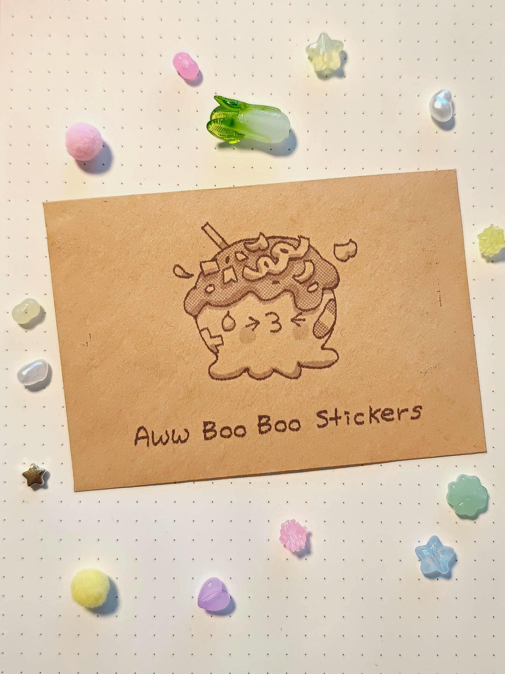 Aww Boo Boo Sticker Pack of 3