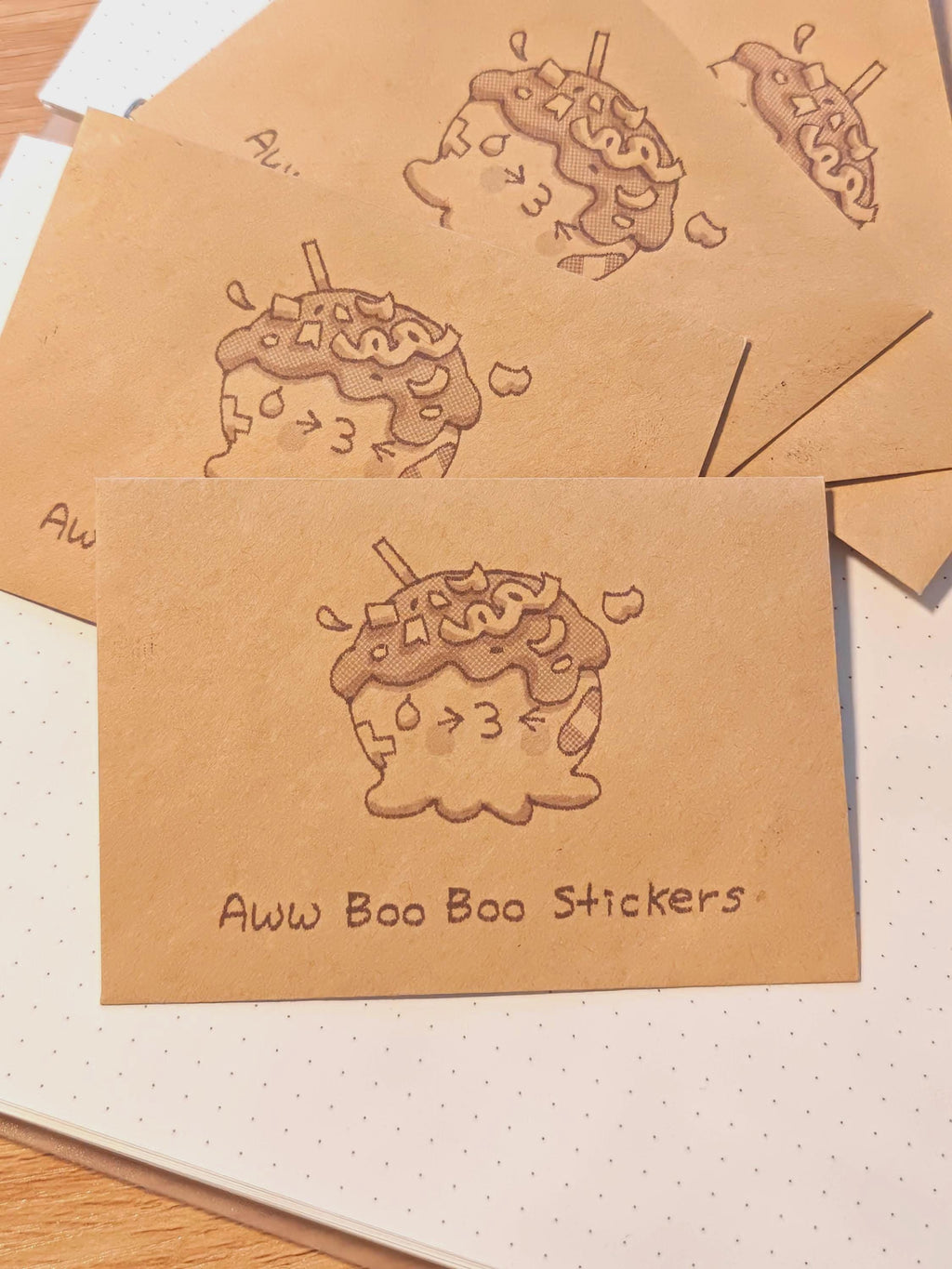 Aww Boo Boo Sticker Pack of 3