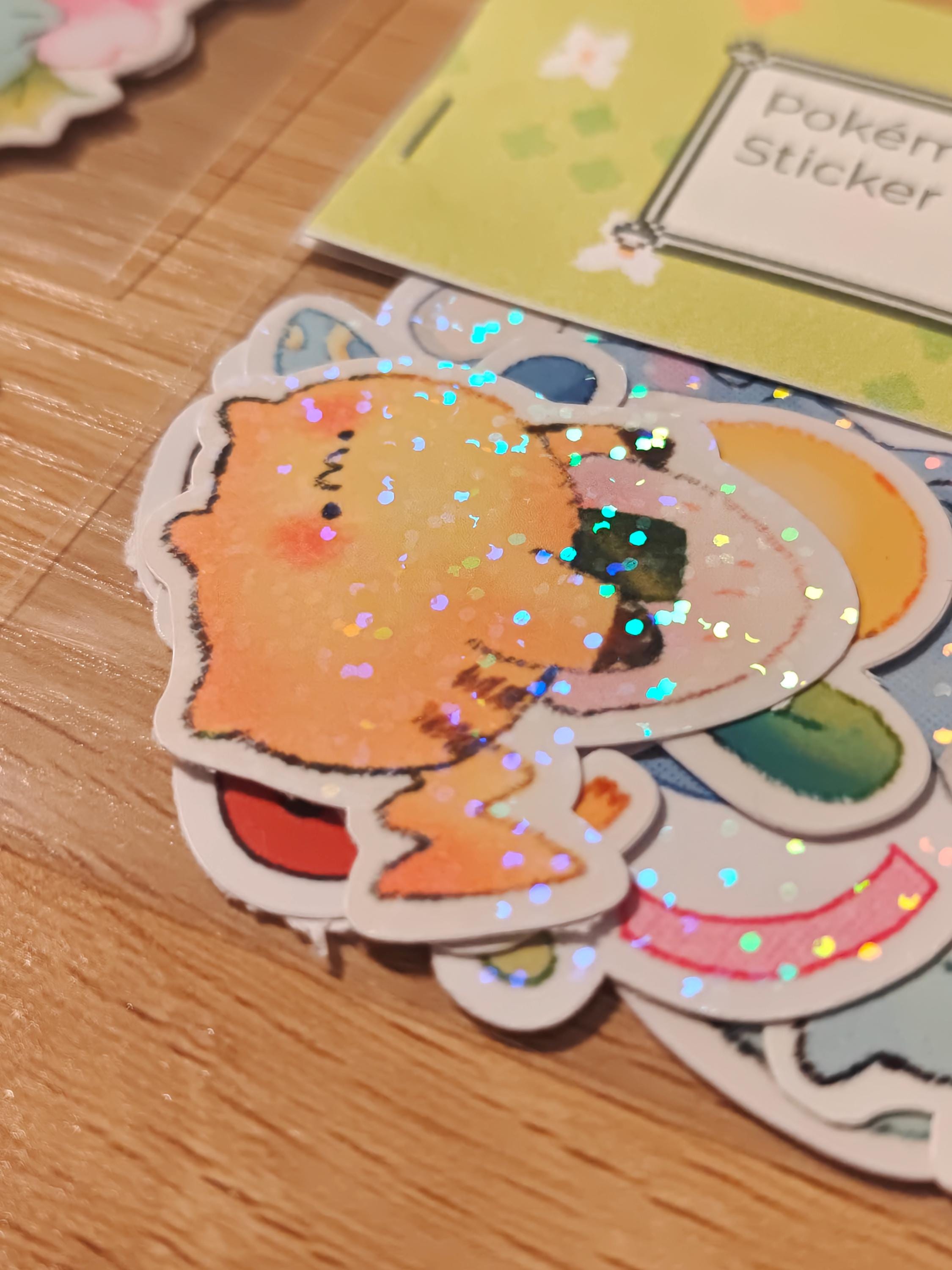 Glossy Holographic Pokemon Vinyl Sticker Pack