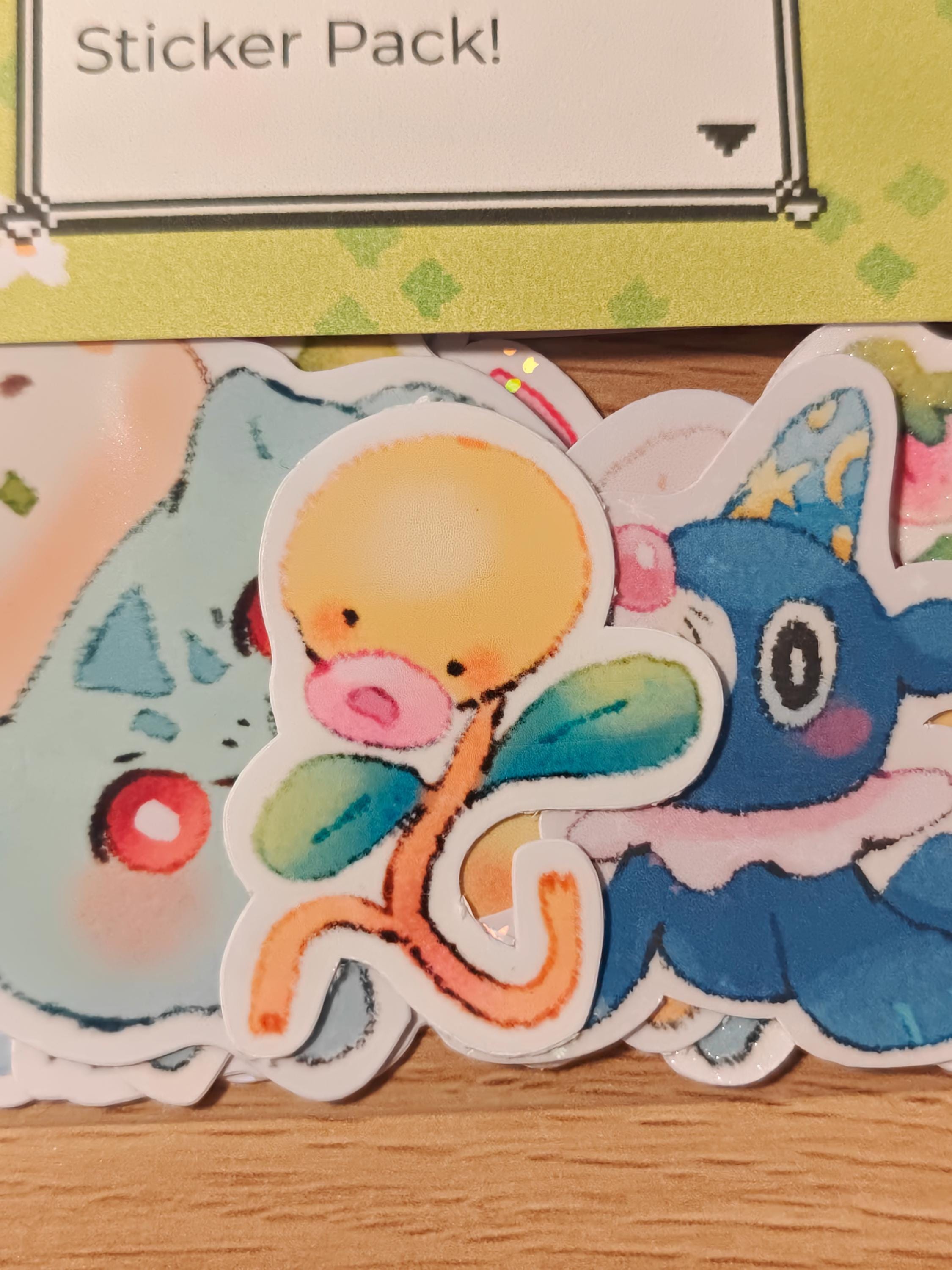 Glossy Holographic Pokemon Vinyl Sticker Pack
