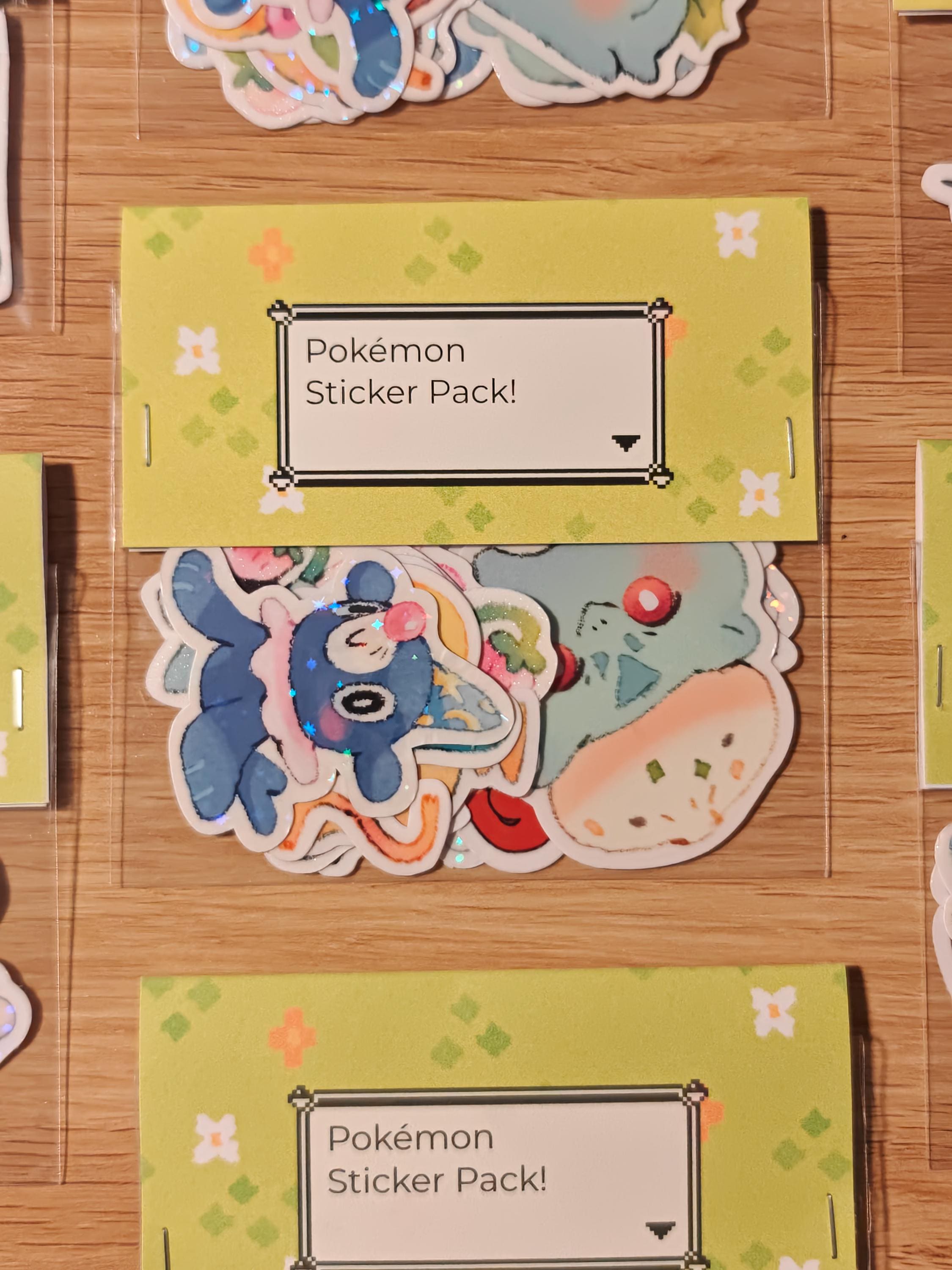 Glossy Holographic Pokemon Vinyl Sticker Pack