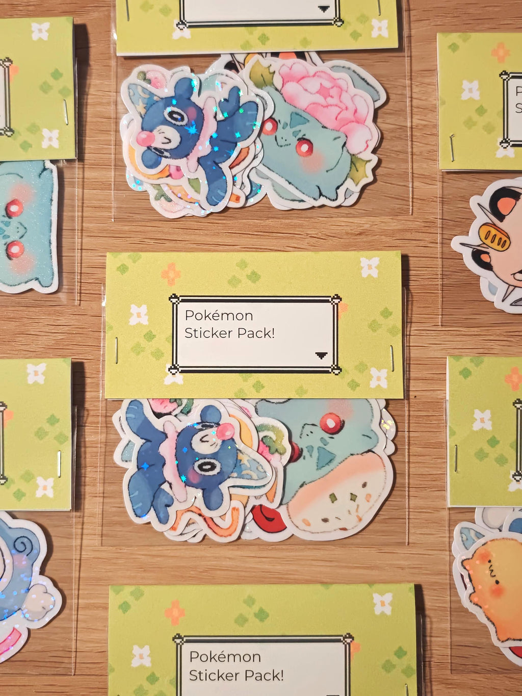 Glossy Holographic Pokemon Vinyl Sticker Pack