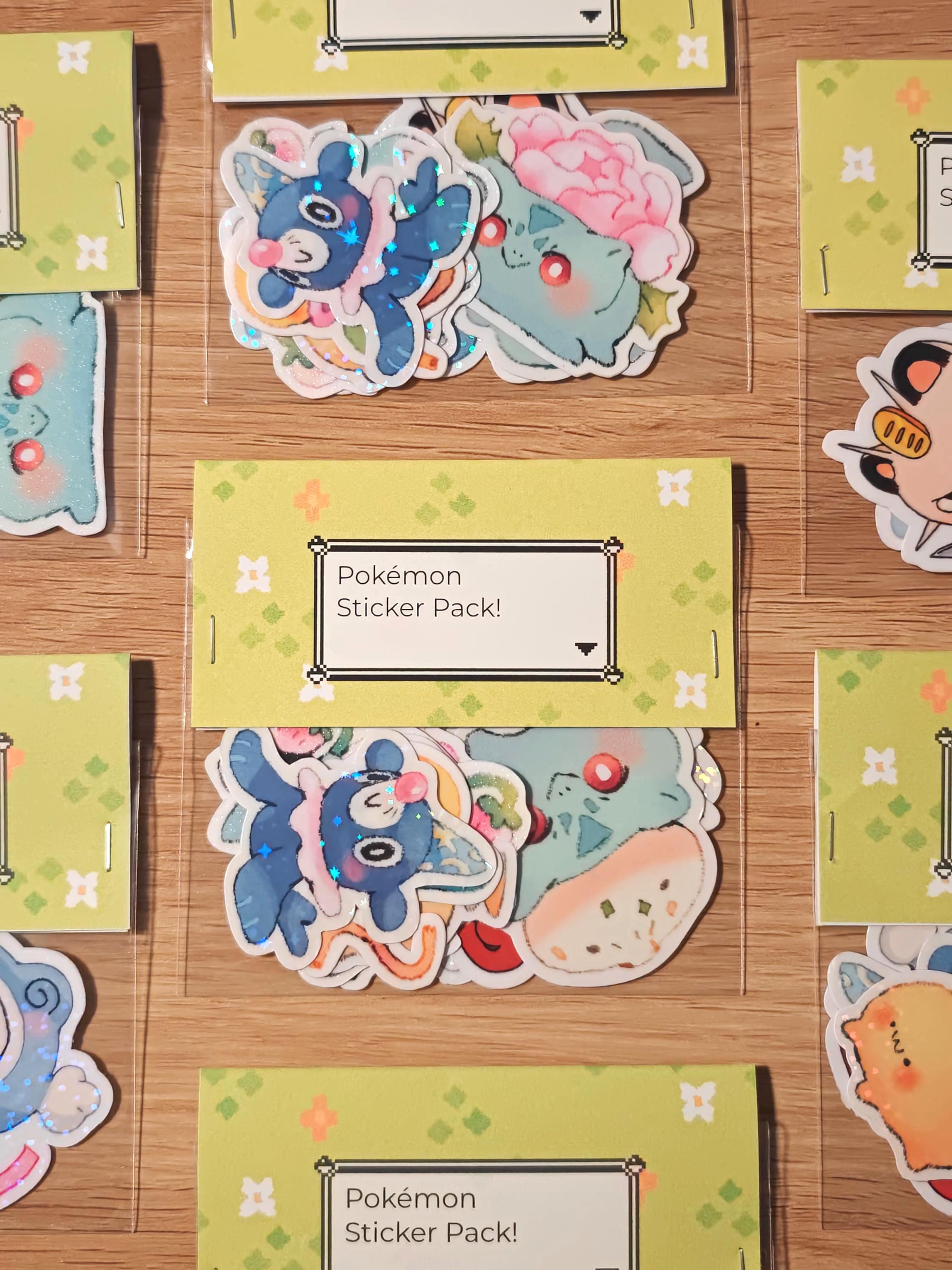 Glossy Holographic Pokemon Vinyl Sticker Pack