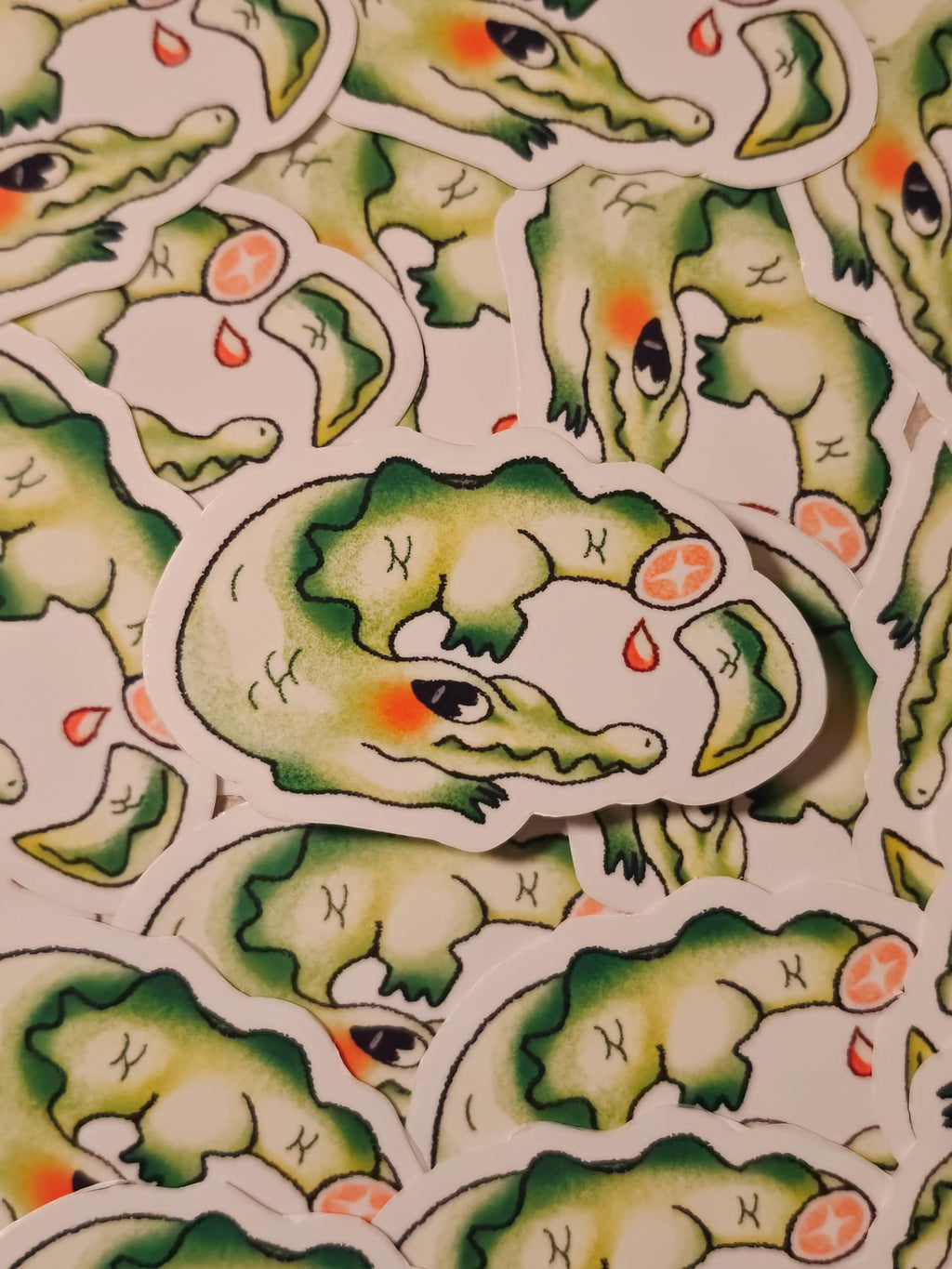 Glossy Crocodile Vinyl Sticker