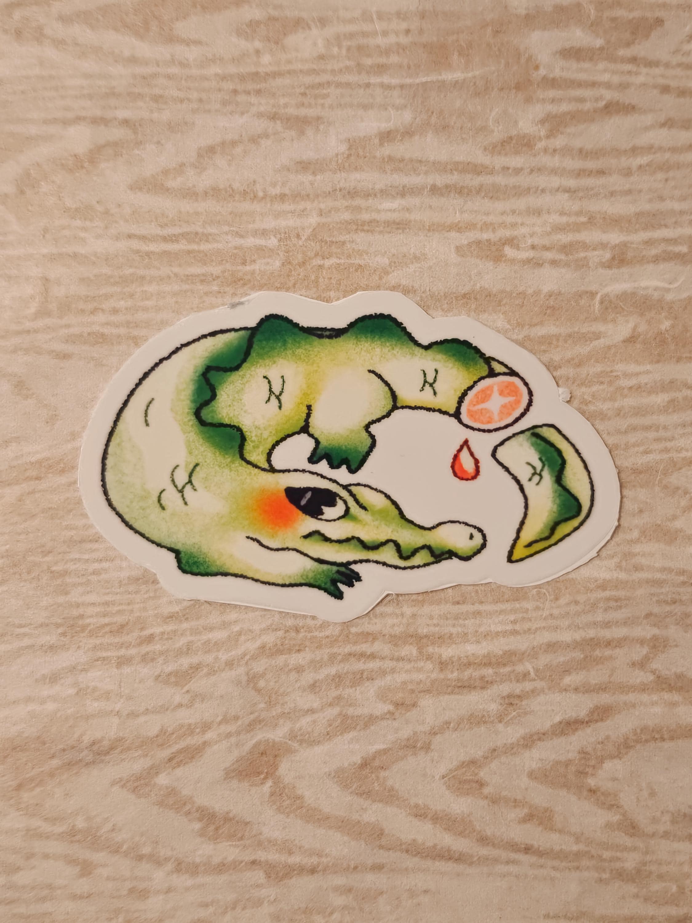 Glossy Crocodile Vinyl Sticker