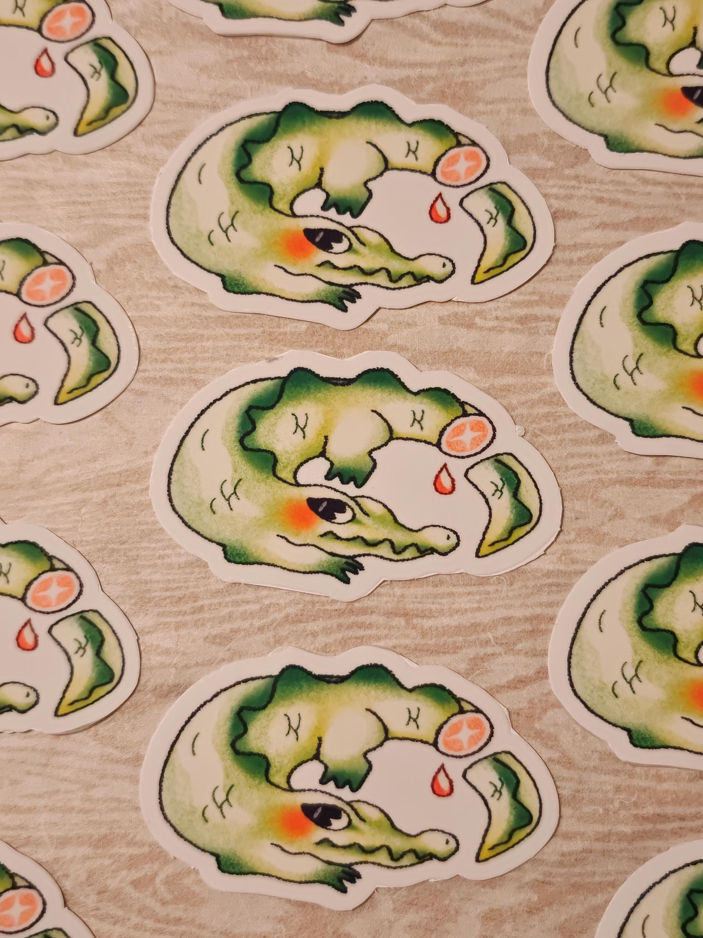 Glossy Crocodile Vinyl Sticker