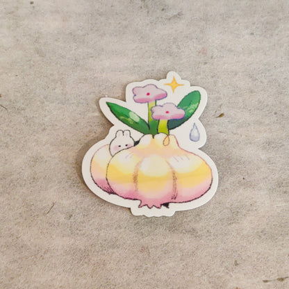 Garlic Bunny Sticker