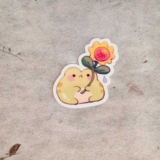 Sunflower Froggo Sticker