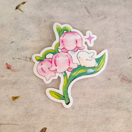 Lily of the Valley Bunny Sticker