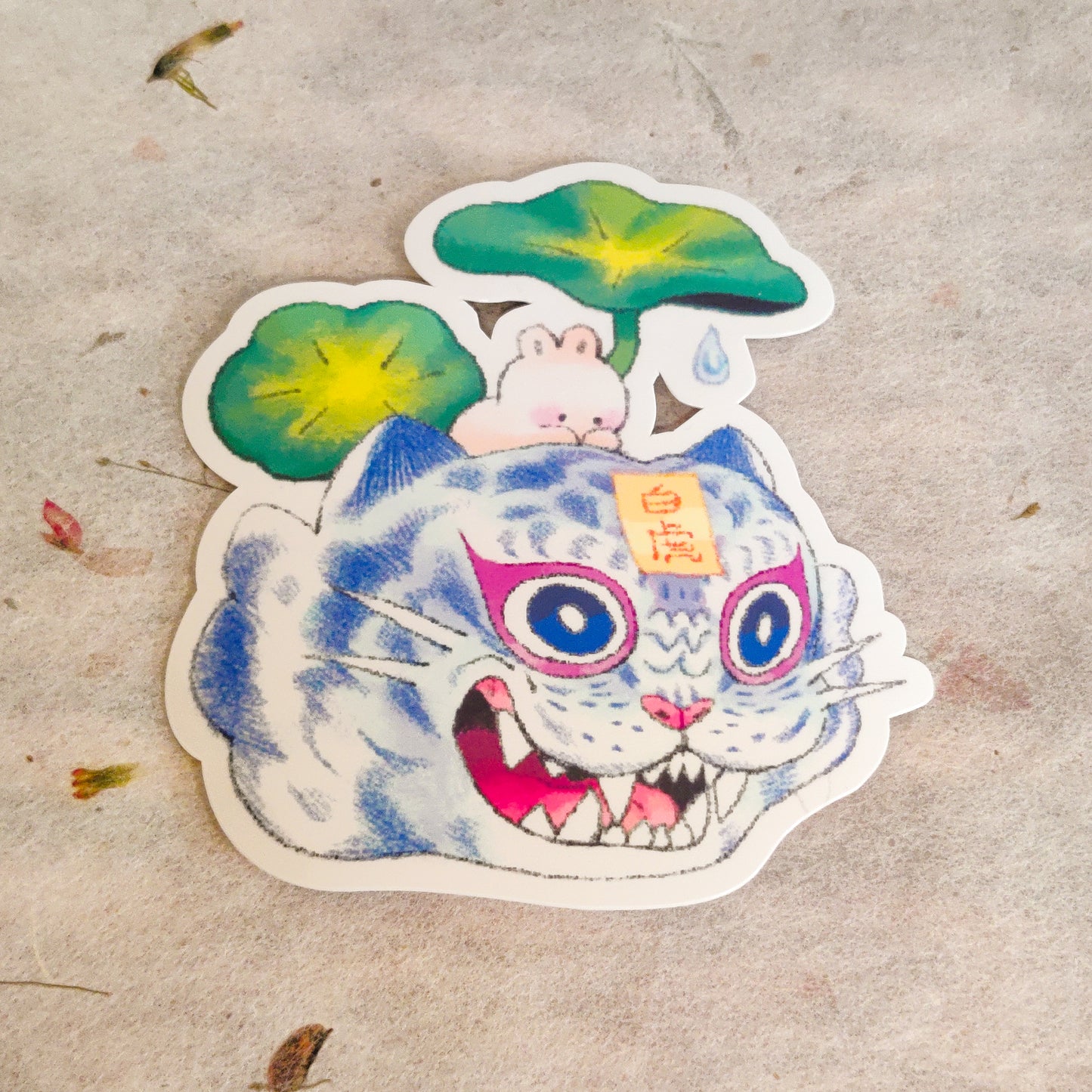 White Tiger Bunny Sticker