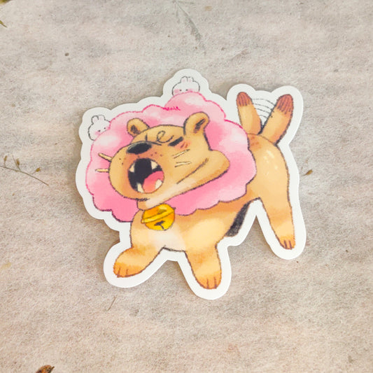 Lion Dog Sticker