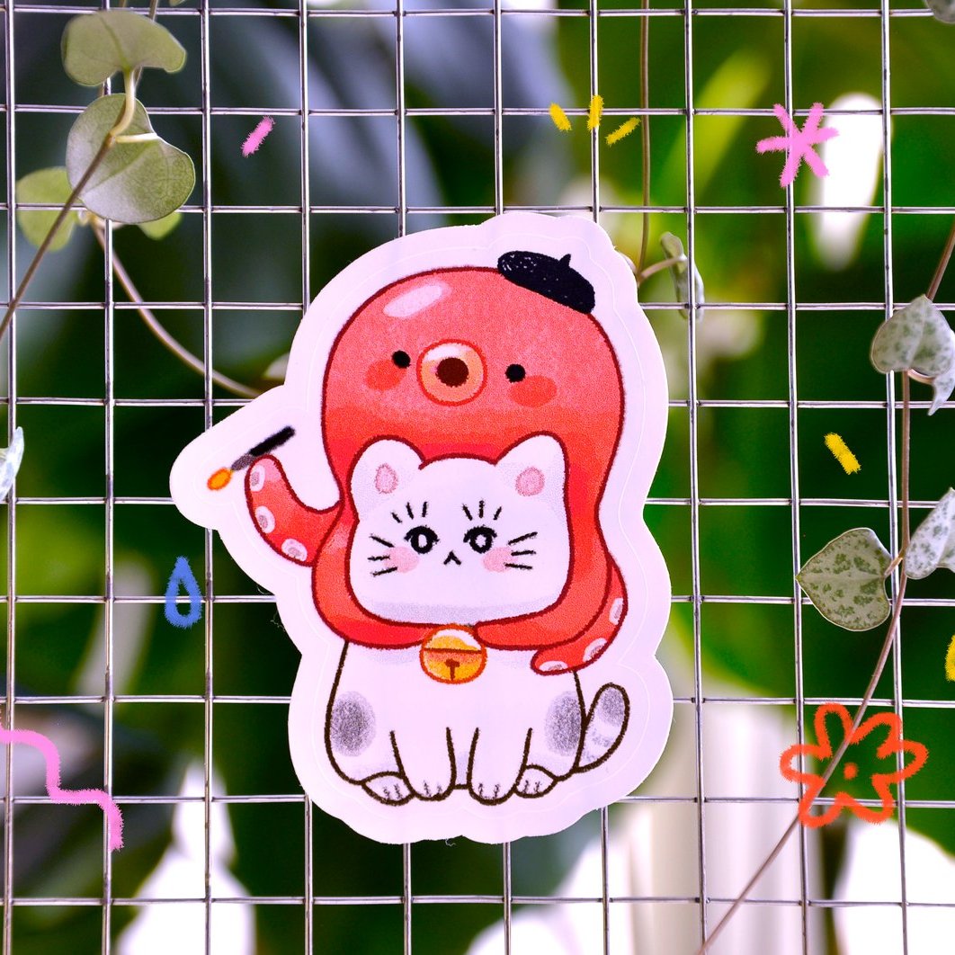 Tako Neko Sticker